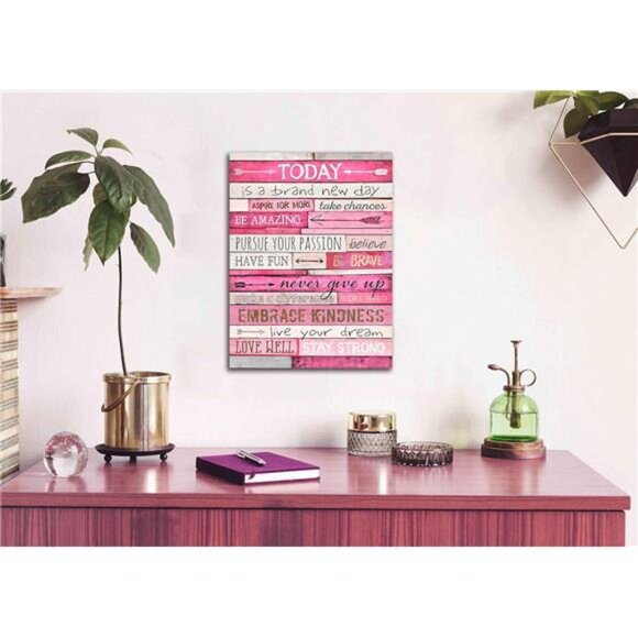Pink Wall Decor - Inspirational Quotes Wall-Art - - Picture 6 of 7
